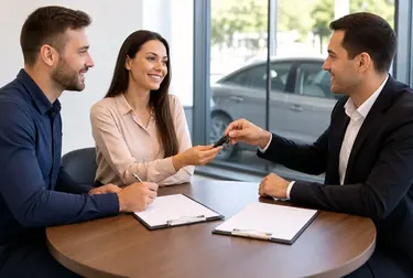 Despachante ajudando cliente na transferência de veículo em Niterói.